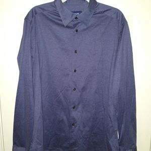 Eton Blue Button Down Dress Shirt Men's sz XL.